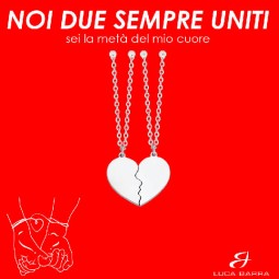 Collana Coppia in acciaio con Cuore CK1969