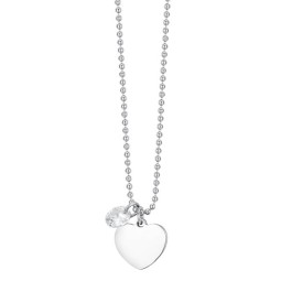Collana Donna in acciaio con Cuore e Zircone Bianco CK1970