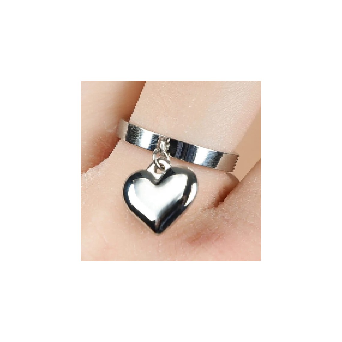 Anello regolabile nodino in acciaio inox