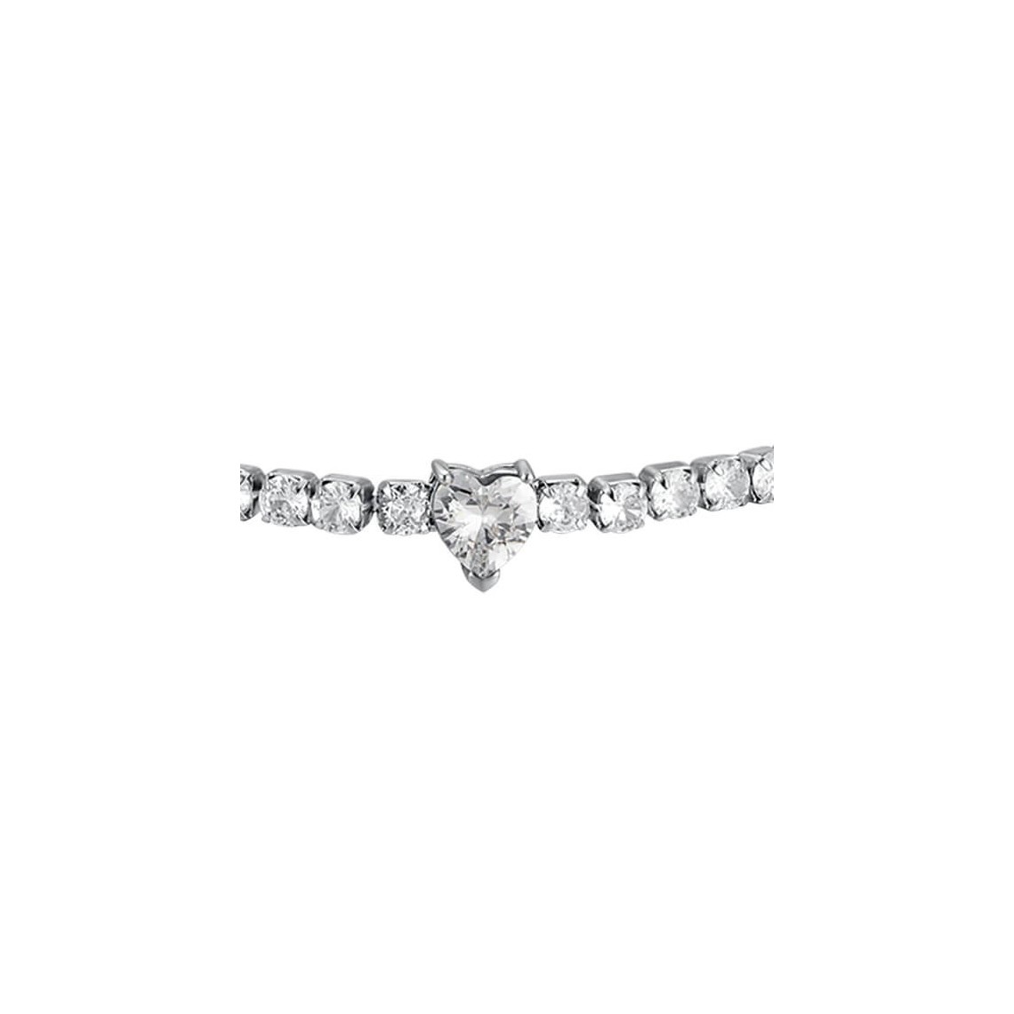 Bracciale Tennis Donna In Acciaio Con Cristalli Blu E Bianchi Luca Barra Bk2637