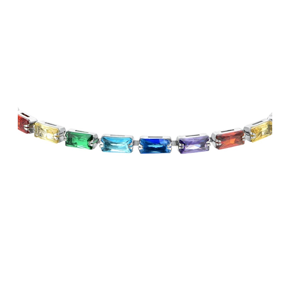 Luca Barra bracciale tennis con zirconi neri