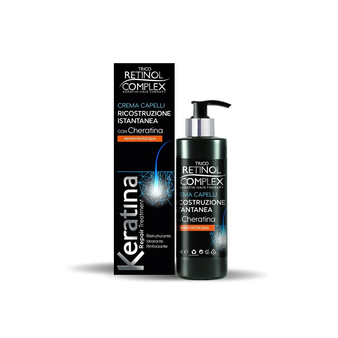 Retinol Complex Crema Capelli Riparazione Istantanea Cheratina 100ml