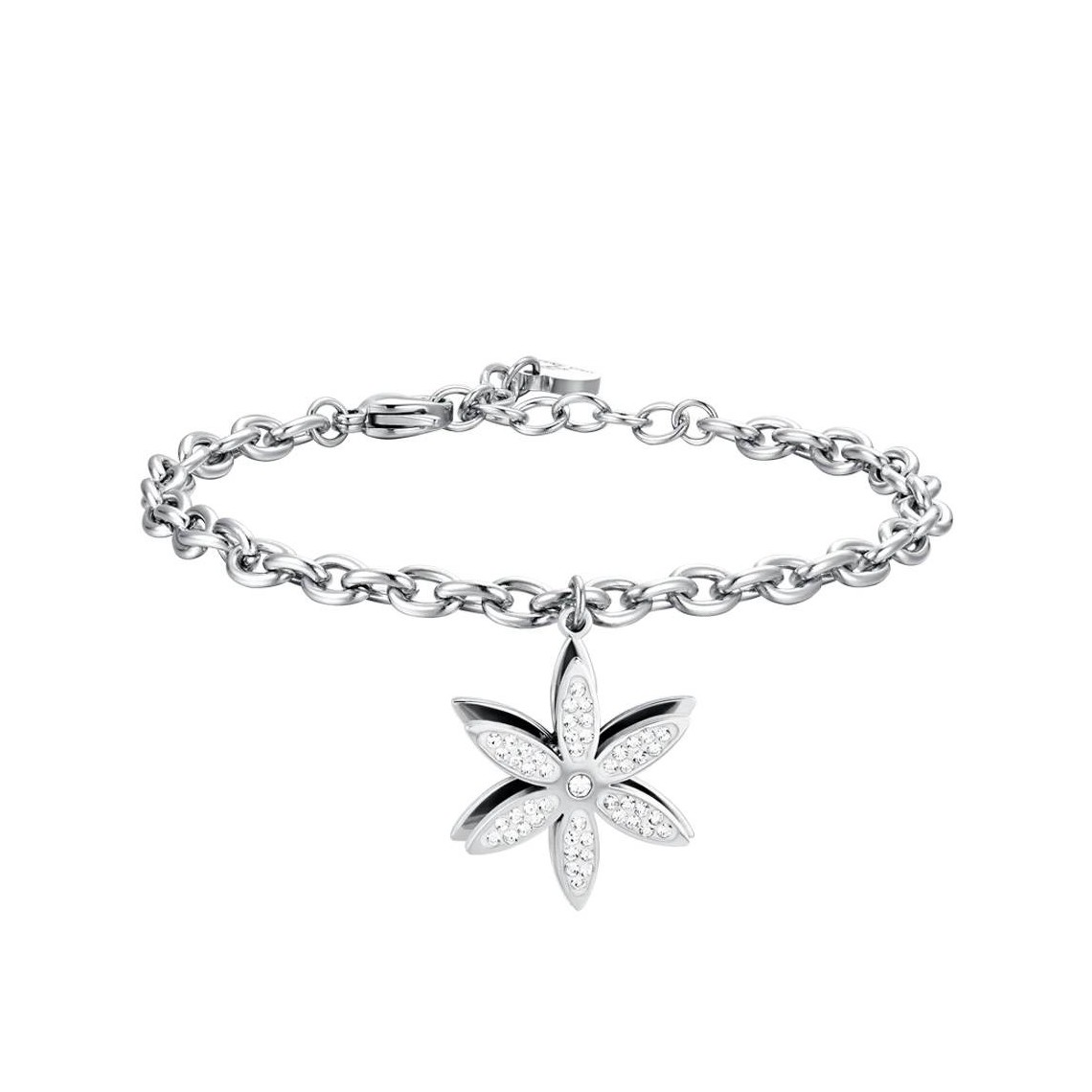 LIEBESKIND BERLIN Bracciale Donna In Acciaio Inox Con Perline Diaspro: Lunghezza 17 Cm, Design Minimalista E Senza Tempo