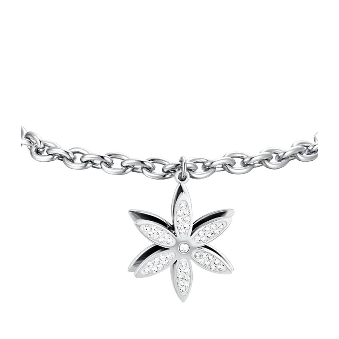 Bracciale Donna Albero Della Vita – Luca Barra In Acciaio, Ciondolo Tondio 20mm, Lunghezza Regolabile 17+3 Cm, Regalo Significativo