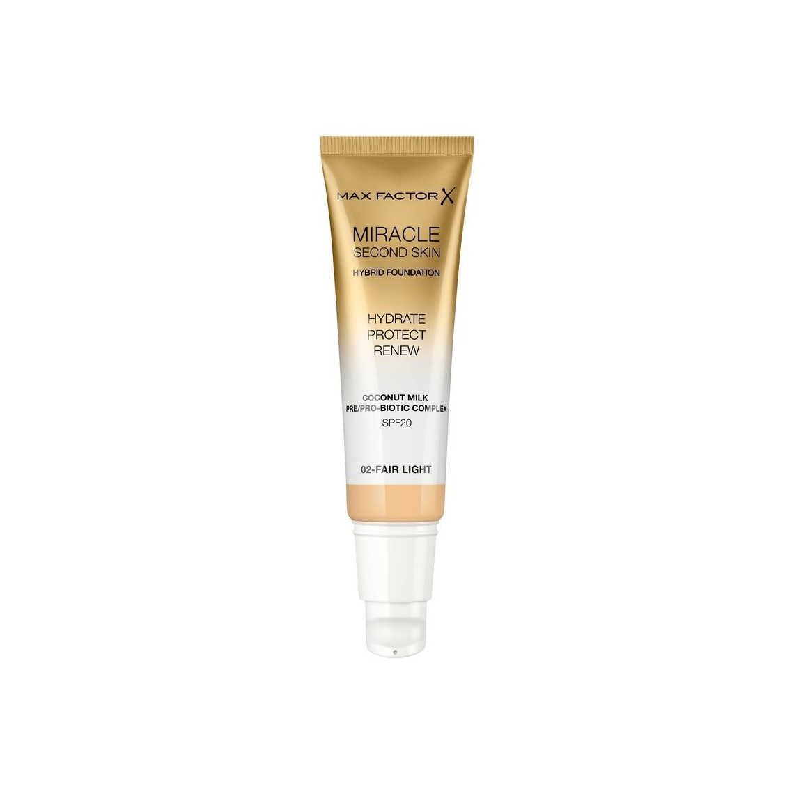 Maxfactor Fondotinta Miracle Second Skin con Latte di Cocco SPF20
