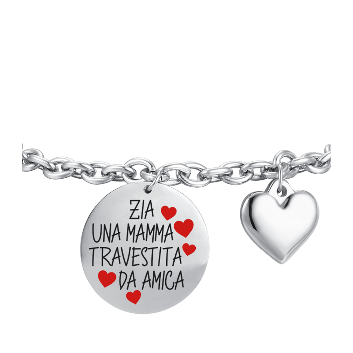 LUCA BARRA BRACCIALE DONNA IN ACCIAIO SORELLA L'AMICA MIGLIORE CHE POTESSI AVERE