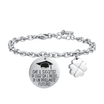 LUCA BARRA BRACCIALE DONNA IN ACCIAIO CHE IL SUCCESSO DI OGGI SIA L'INIZIO DI UN BRILLANTE