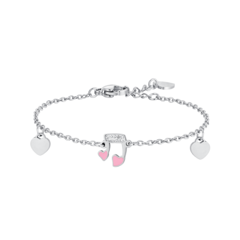 LUCA BARRA BRACCIALE BAMBINA IN ACCIAIO NOTA MUSICALE