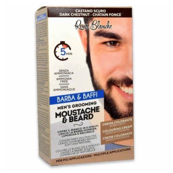 Renee Blanche Moustache&Beard  Castano Scuro Barba e Baffi
