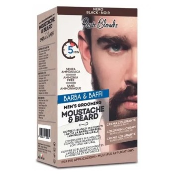 Renee Blanche Moustache&Beard Nero Barba e Baffi