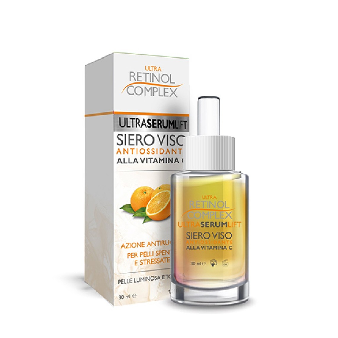 Retinol Complex Siero Viso Antiossidante Vitamina C Antirughe 30ml
