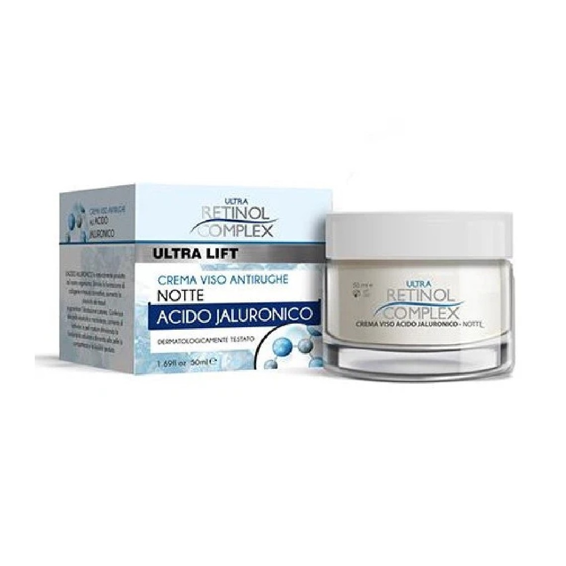 Retinol Complex Crema Viso Notte Acido Ialuronico Antirughe 50ml