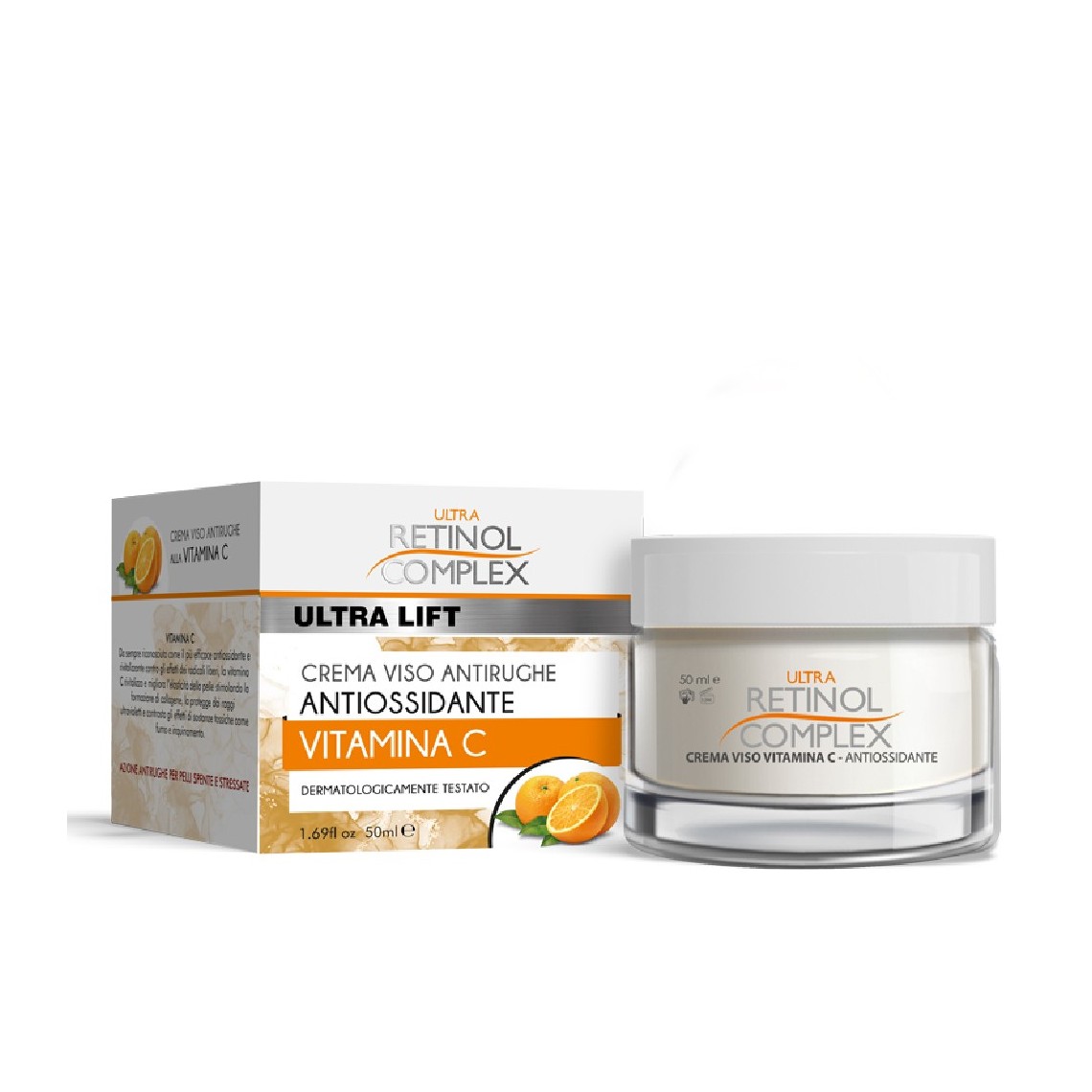 Retinol Complex Crema Viso Antiossidante Vitamina C Antirughe 50ml
