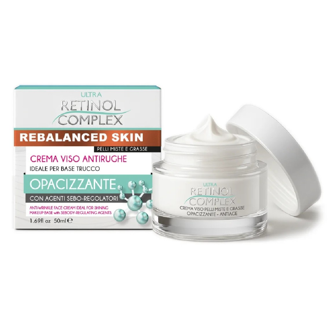 Retinol Complex Crema Viso Opacizzante Pelli Grasse Antirughe 50ml