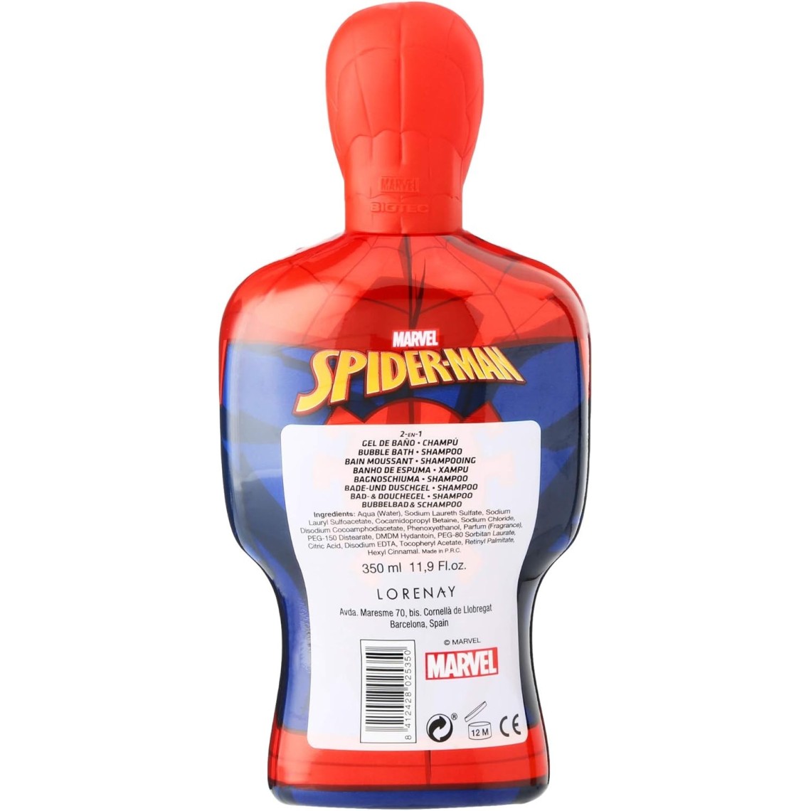 Marvel The Avengers Spiderman Bagno Schiuma 350ml