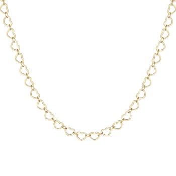 Luca Barra Collana Donna in Acciaio IP GOLD con Cuori CK2240