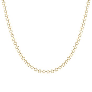 Luca Barra Collana Donna in Acciaio IP GOLD con Stelle CK2245