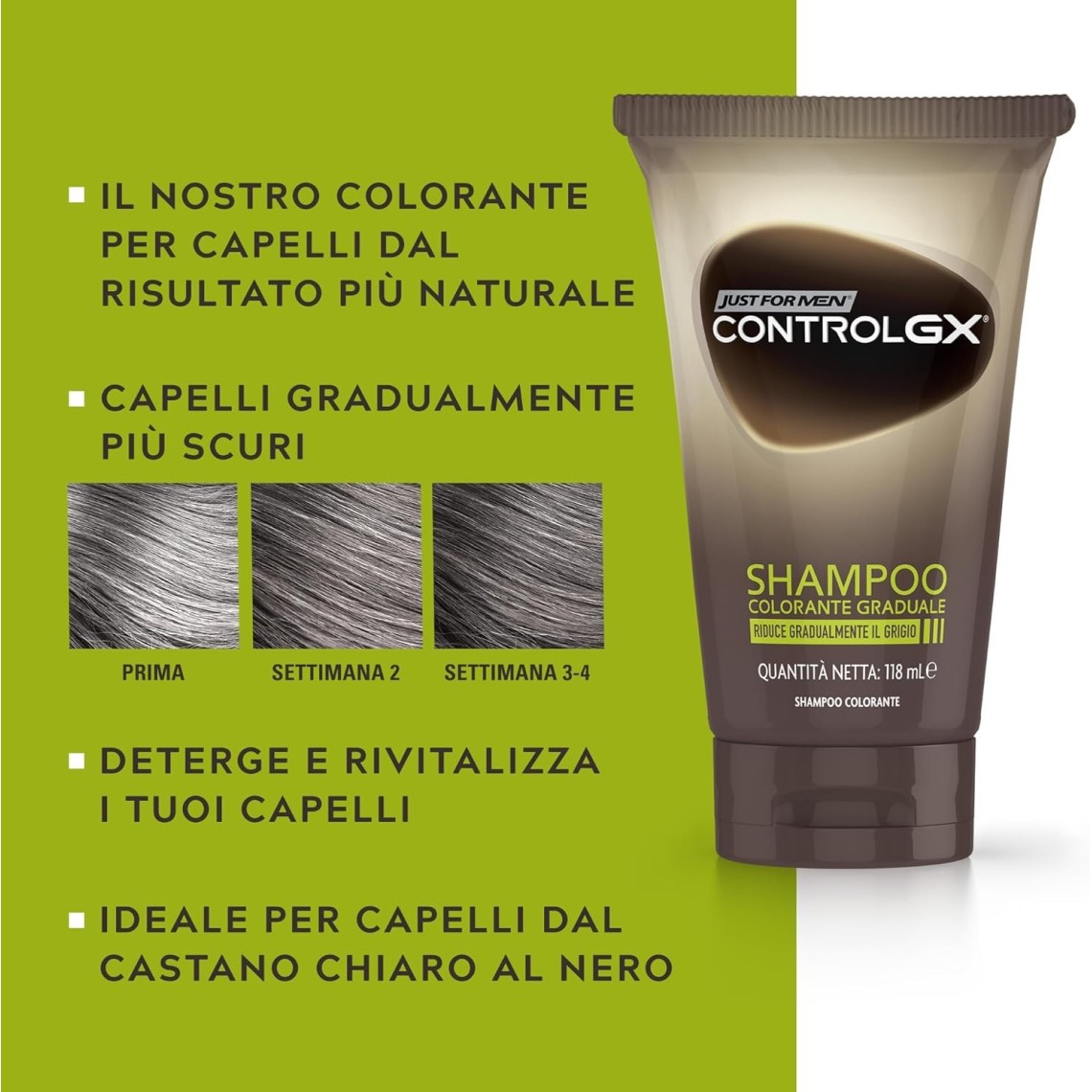 Just For Men Control Gx Shampoo Colorante 118ml