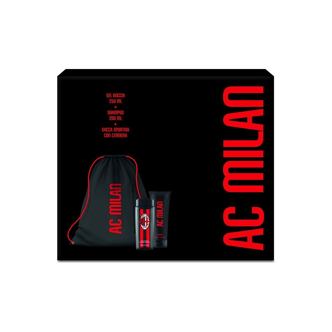 Milan Cofanetto Doccia Shampoo Sacca | Regalo Tifoso AC Milan