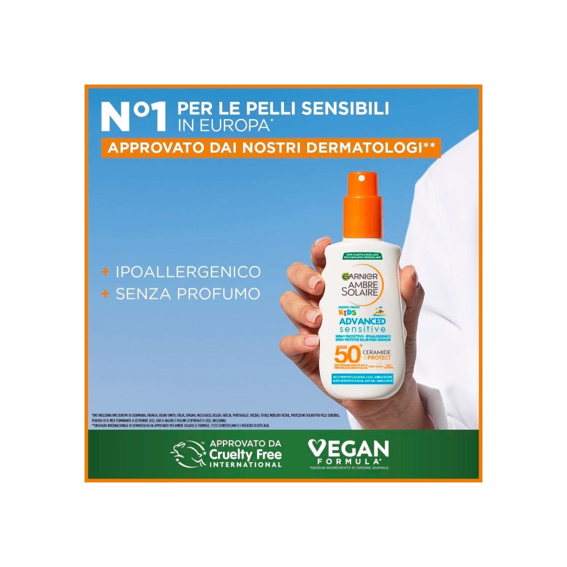 Garnier Kids Advanced Sensitive Spray SPF50+ 150ml | Ambre Solaire