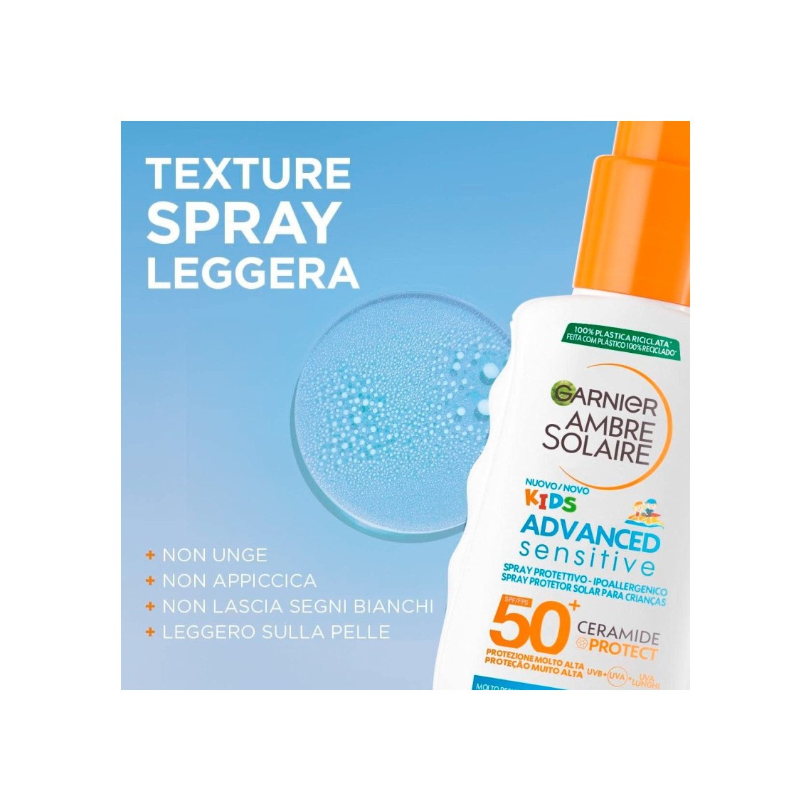 Garnier Kids Advanced Sensitive Spray SPF50+ 150ml | Ambre Solaire
