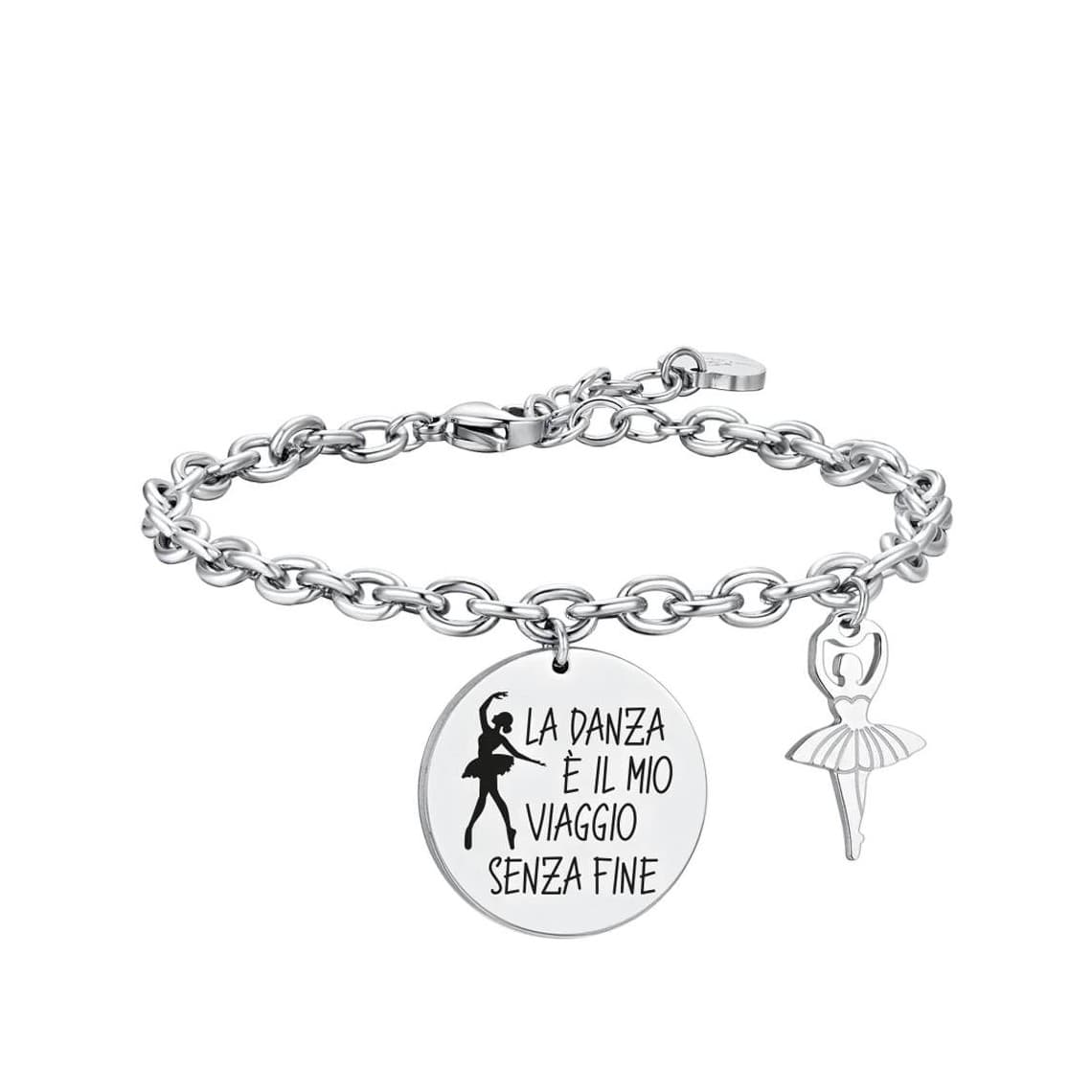 LUCA BARRA BRACCIALE DONNA IN ACCIAIO BALLERINA