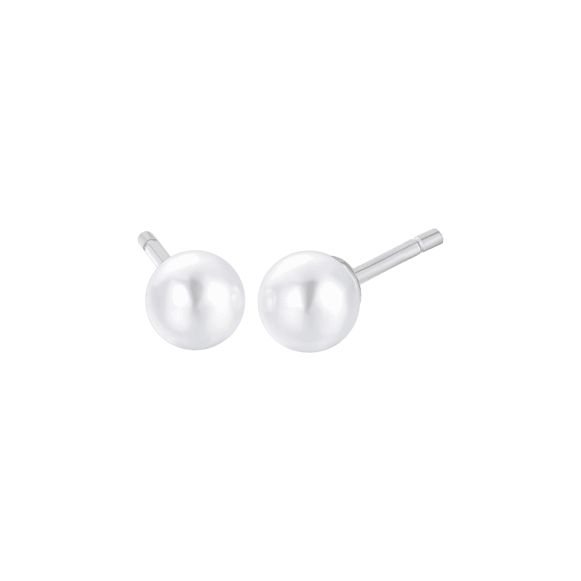ORECCHINI DI PERLE DONNA IN ACCIAIO - 4MM