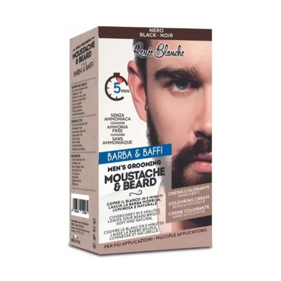 Renee Blanche Moustache&Beard Nero Barba e Baffi