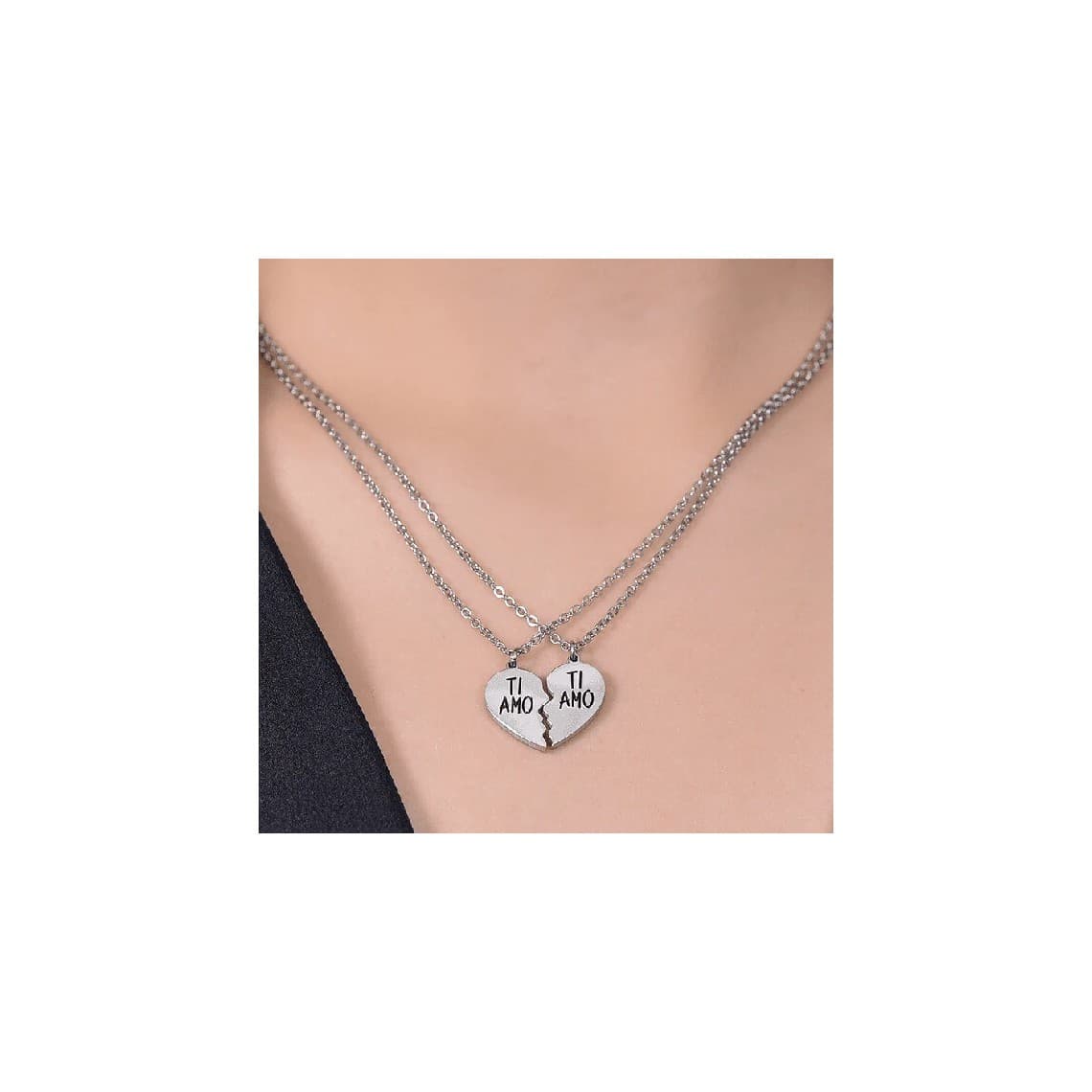 Collana Coppia in acciaio Ti Amo CK1968