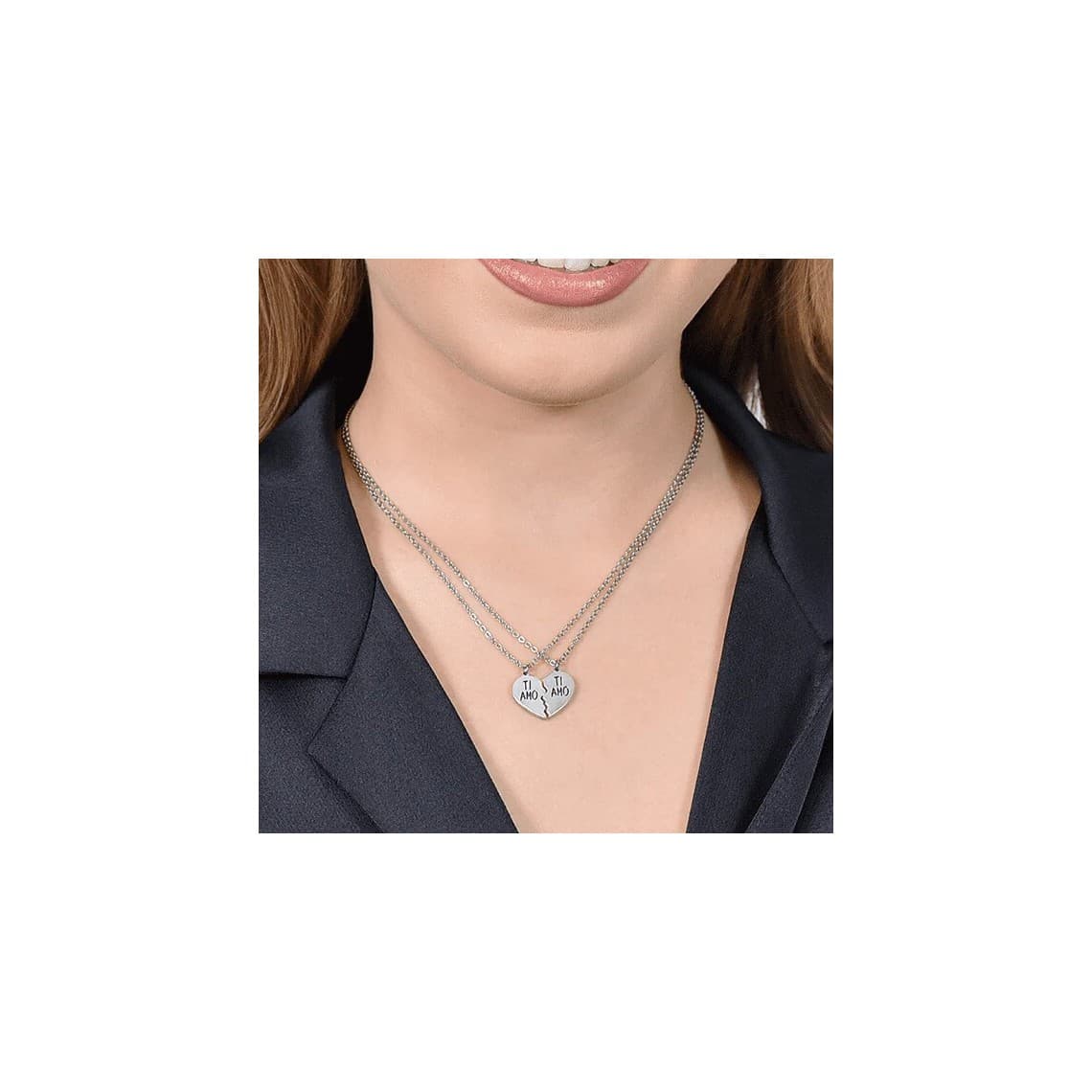 Collana Coppia in acciaio Ti Amo CK1968