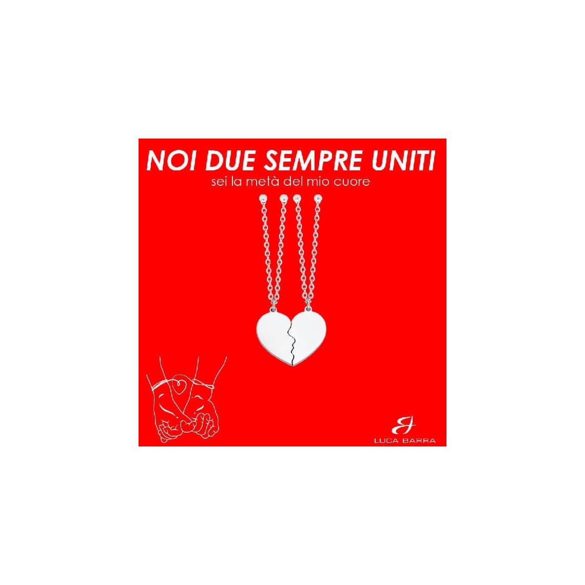 Collana Coppia in acciaio con Cuore CK1969