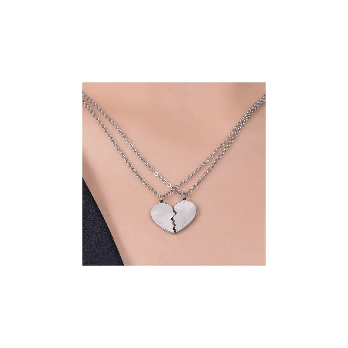 Collana Coppia in acciaio con Cuore CK1969