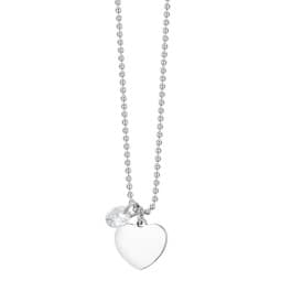Collana Donna in acciaio con Cuore e Zircone Bianco CK1970