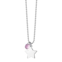 Collana Donna in acciaio con Stella e Zircone Rosa CK1971