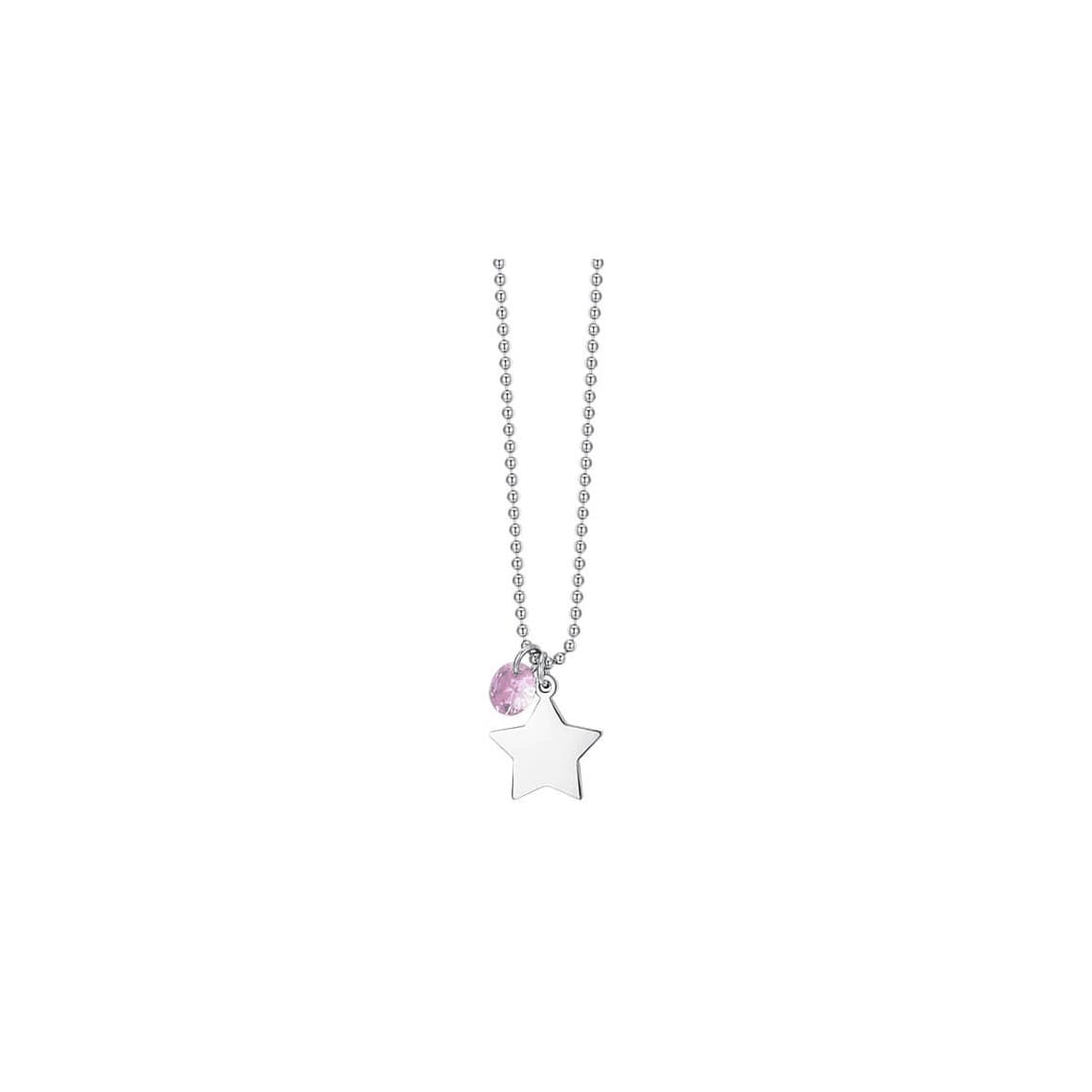 Collana Donna in acciaio con Stella e Zircone Rosa CK1971