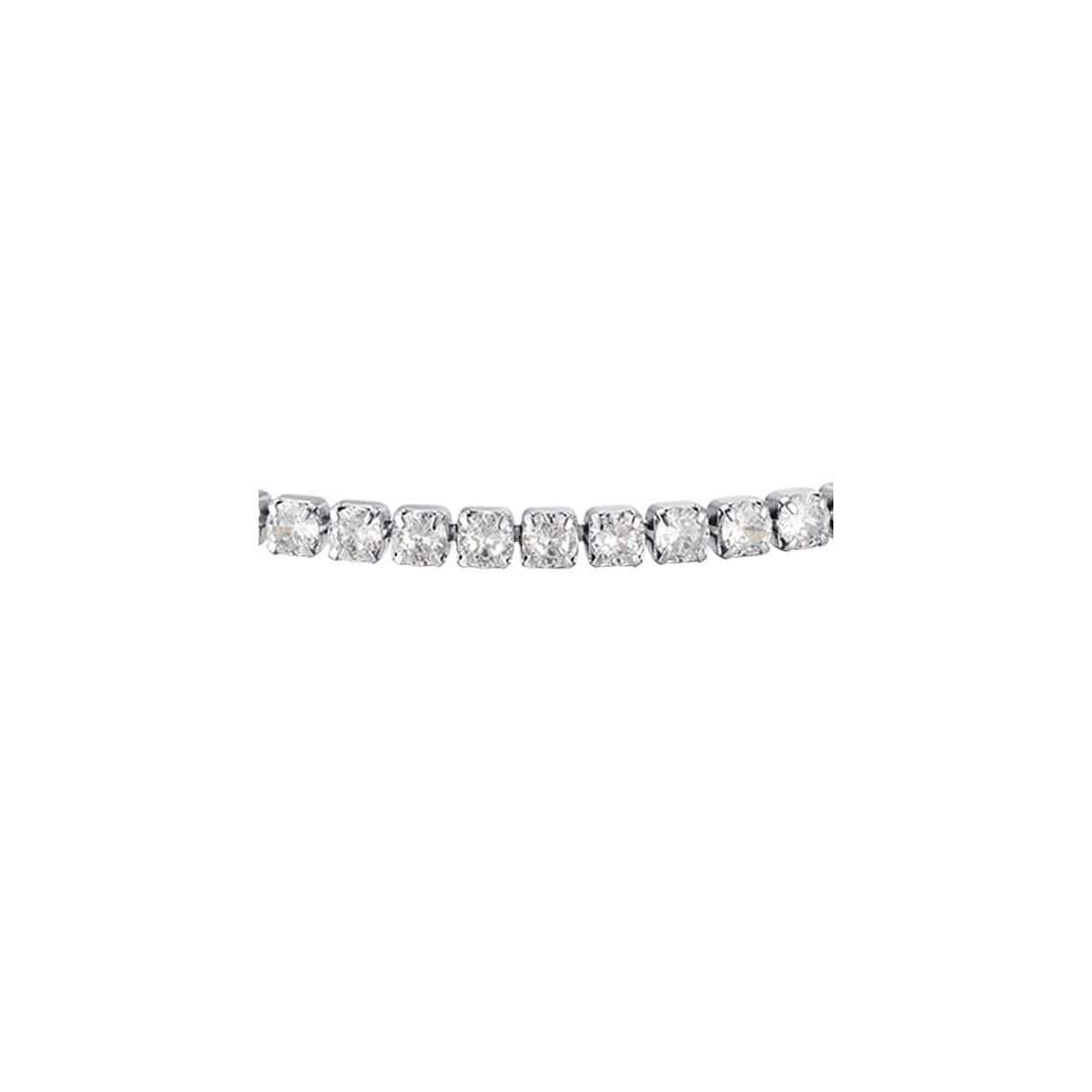 BRACCIALE TENNIS DONNA IN ACCIAIO CON CRISTALLI BIANCHI