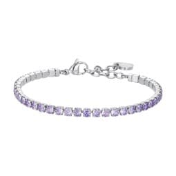 LUCA BARRA BRACCIALE TENNIS DONNA CRISTALLI VIOLA
