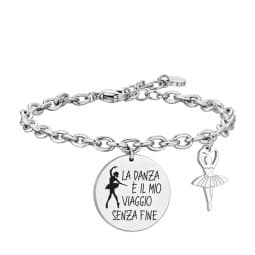 LUCA BARRA BRACCIALE DONNA IN ACCIAIO BALLERINA