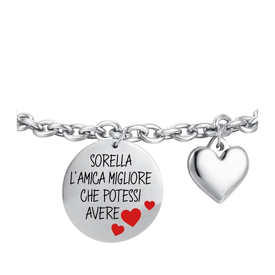 BRACCIALE DONNA IN ACCIAIO SORELLA L'AMICA MIGLIORE CHE POTESSI AVERE