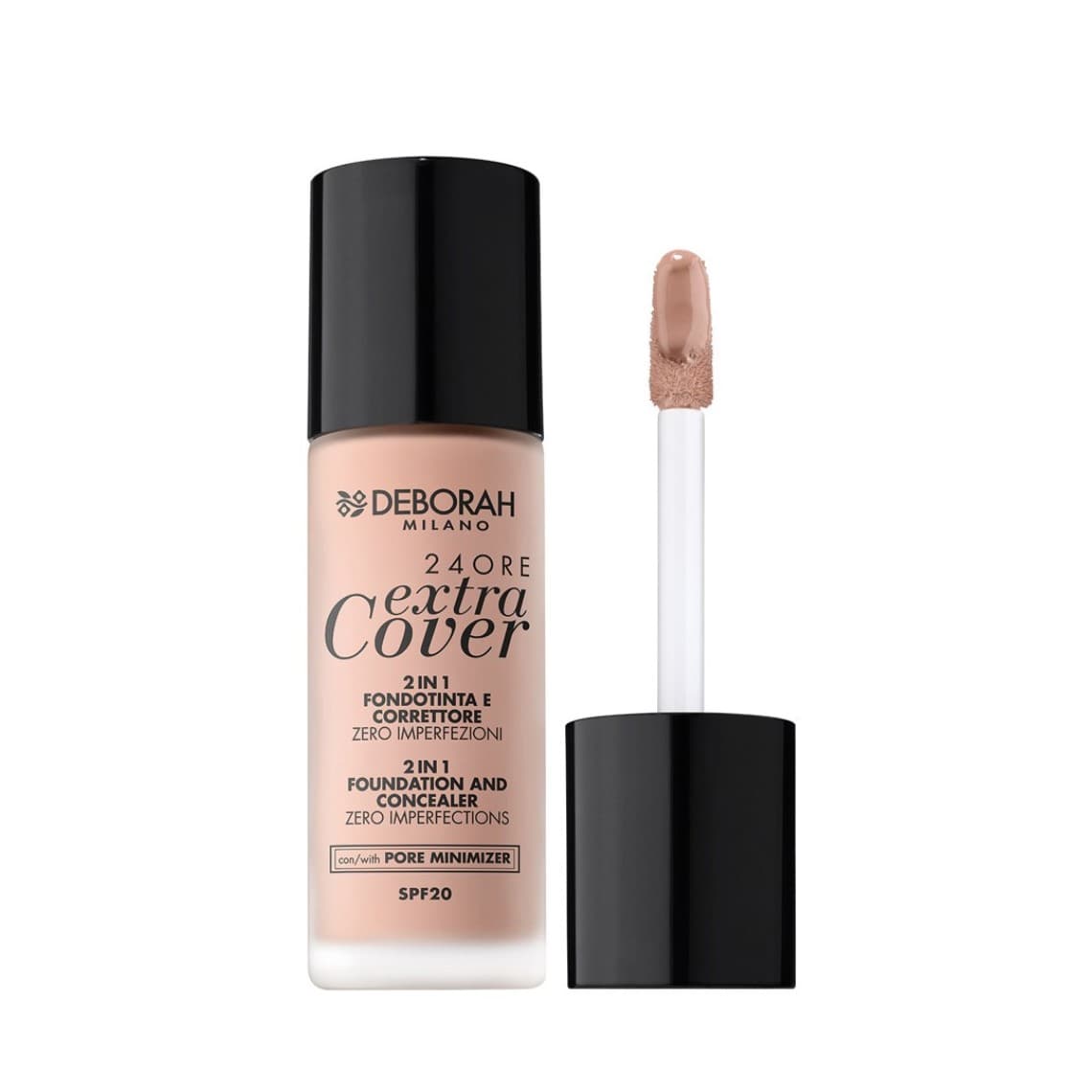 Deborah Fondotinta Correttore 24 Ore Extra Cover SPF20 | 2in1 Alta Coprenza