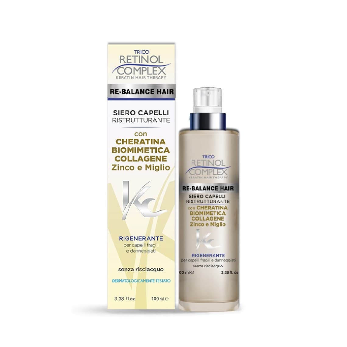 Retinol Complex Siero Capelli con Cheratina Biomimetica 100ml