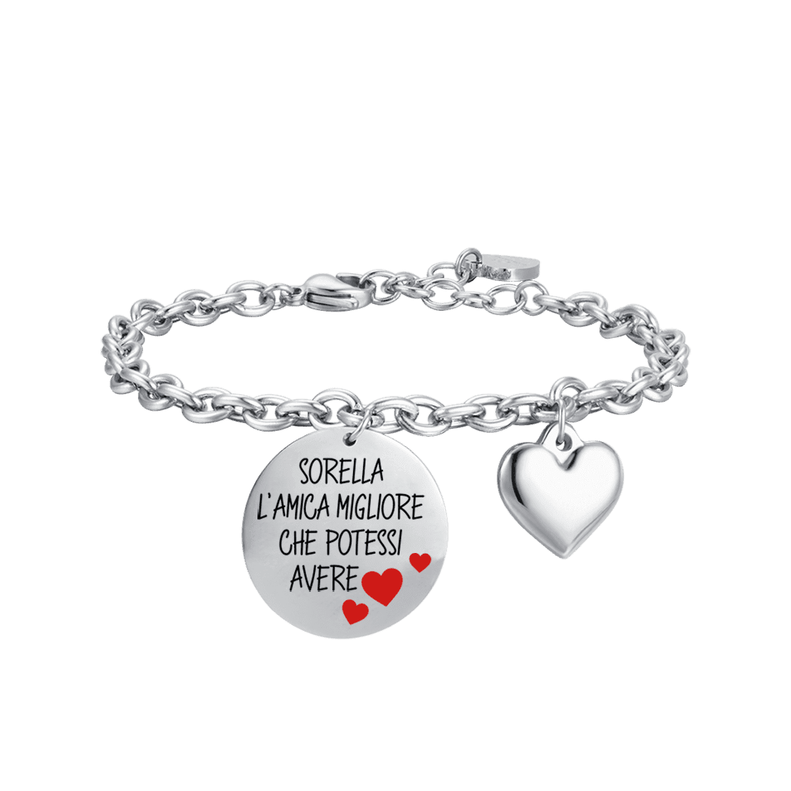BRACCIALE DONNA IN ACCIAIO SORELLA L'AMICA MIGLIORE CHE POTESSI AVERE