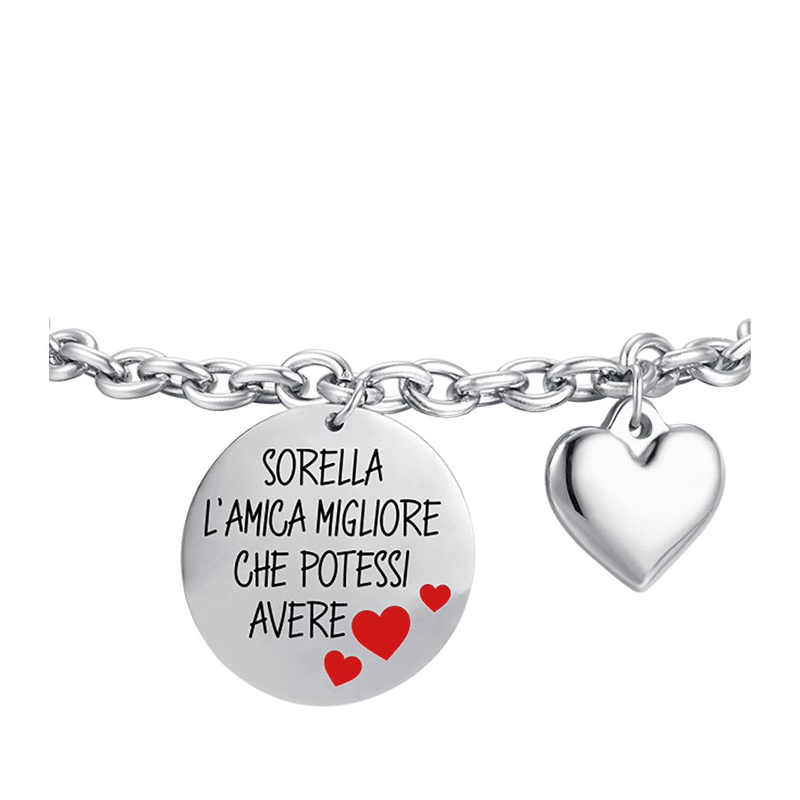 BRACCIALE DONNA IN ACCIAIO SORELLA L'AMICA MIGLIORE CHE POTESSI AVERE