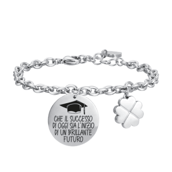 LUCA BARRA BRACCIALE DONNA IN ACCIAIO CHE IL SUCCESSO DI OGGI SIA L'INIZIO DI UN BRILLANTE