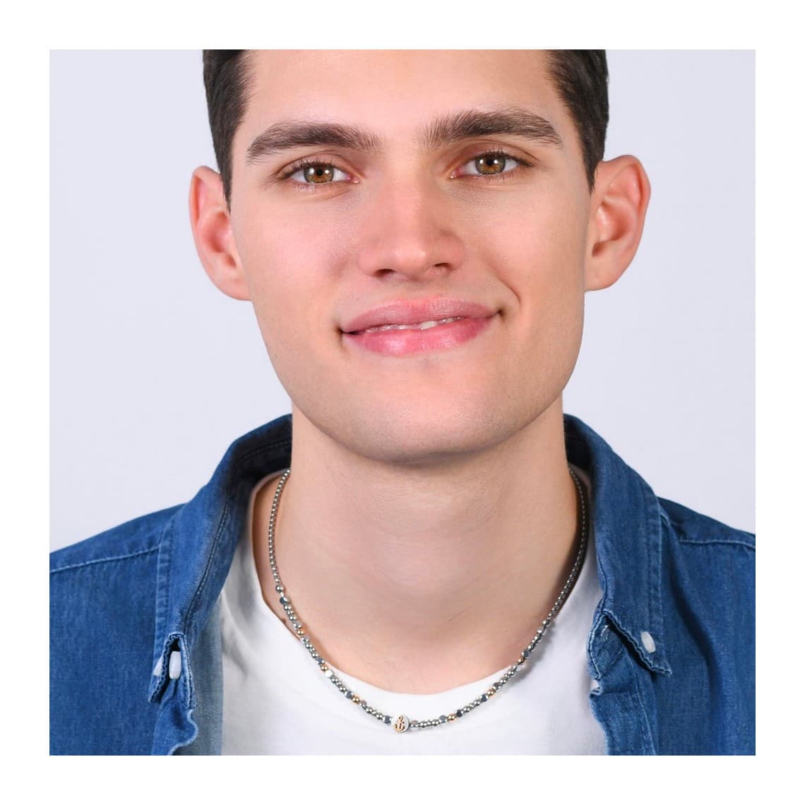 COLLANA UOMO IN ACCIAIO ANCORA IP ROSE GOLD