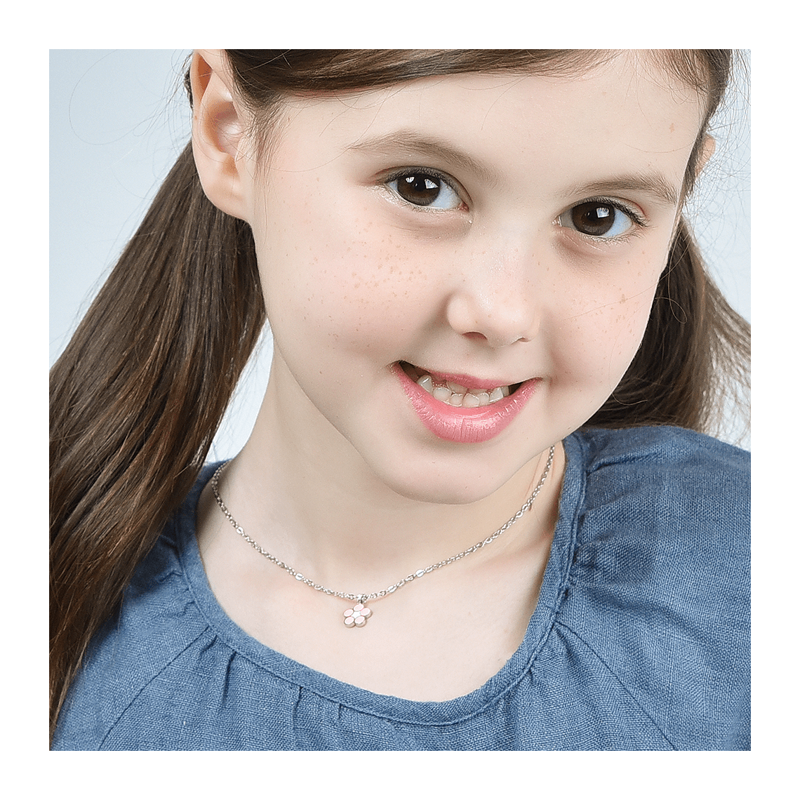 COLLANA BAMBINA IN ACCIAIO CON FIORE