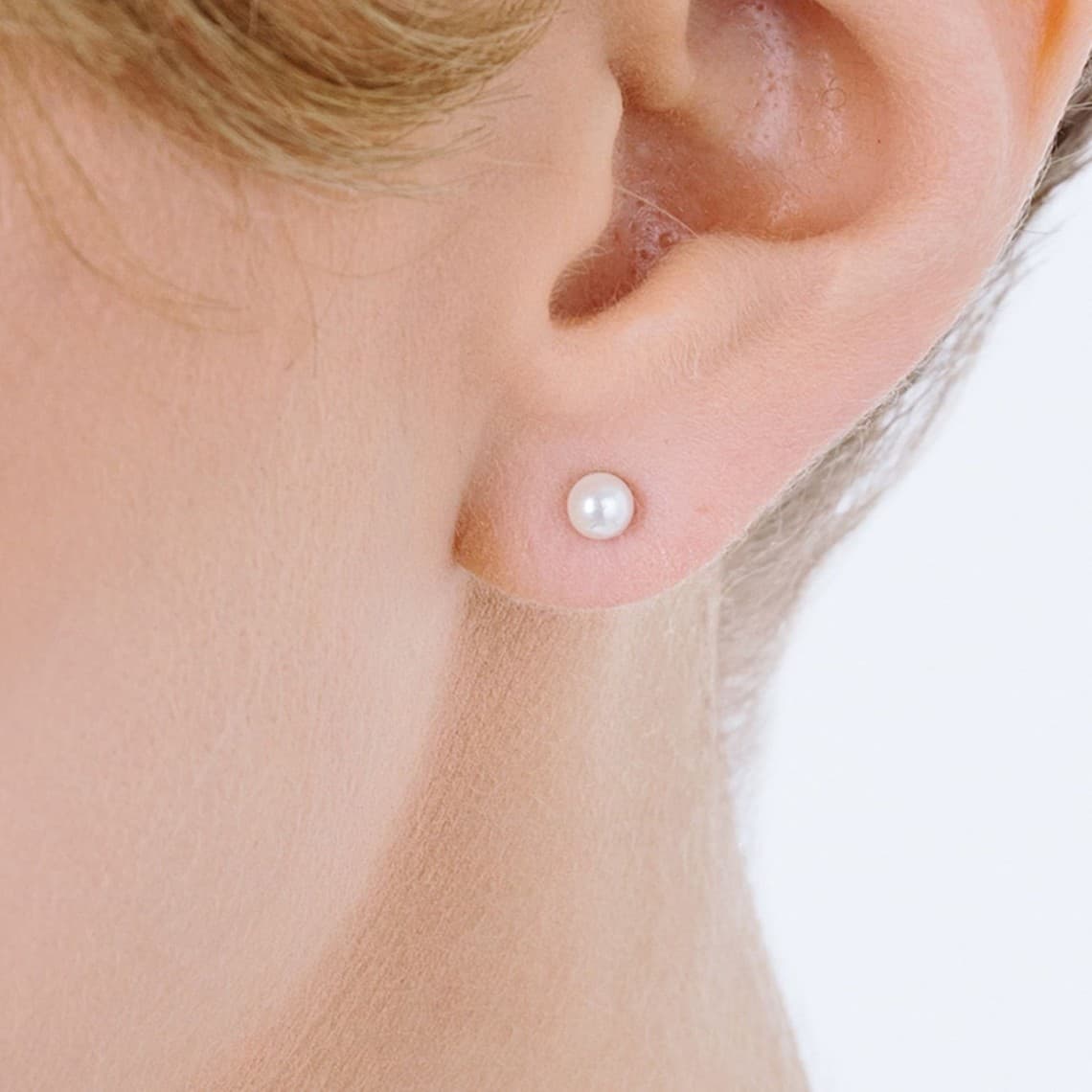 ORECCHINI DI PERLE DONNA IN ACCIAIO - 6MM