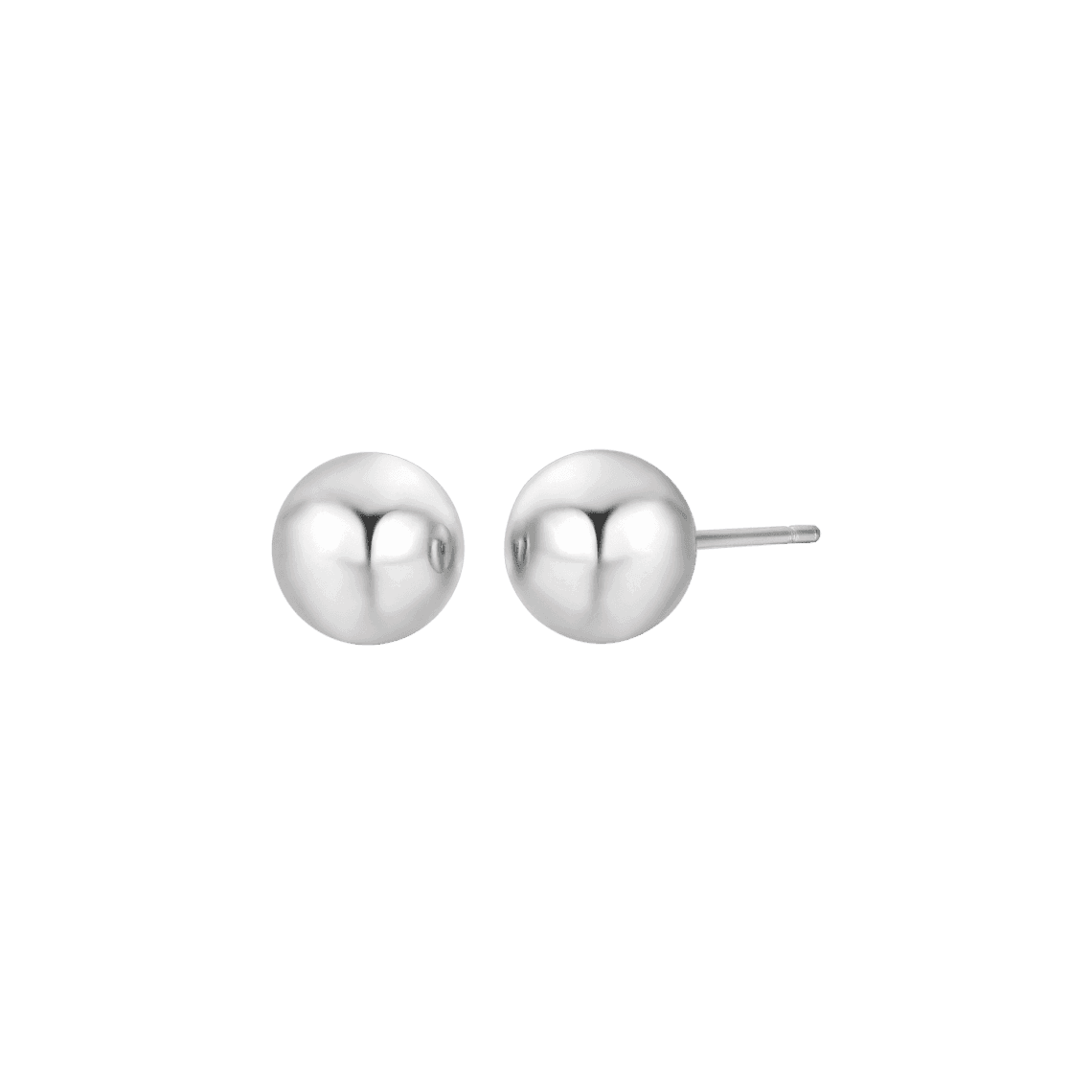 ORECCHINI DONNA IN ACCIAIO CON SFERA - 8MM