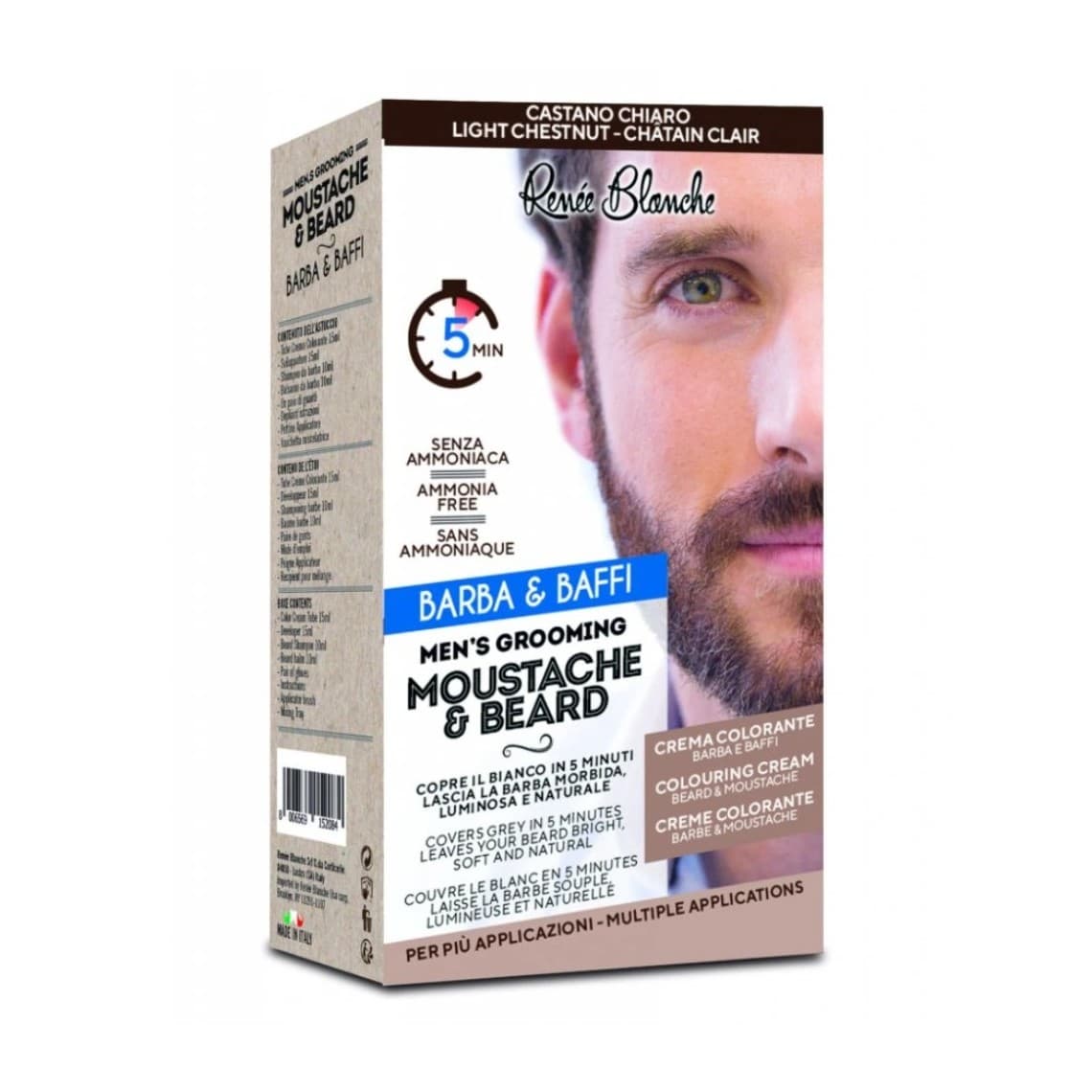 Renee Blanche Moustache&Beard Castano Chiaro Barba e Baffi