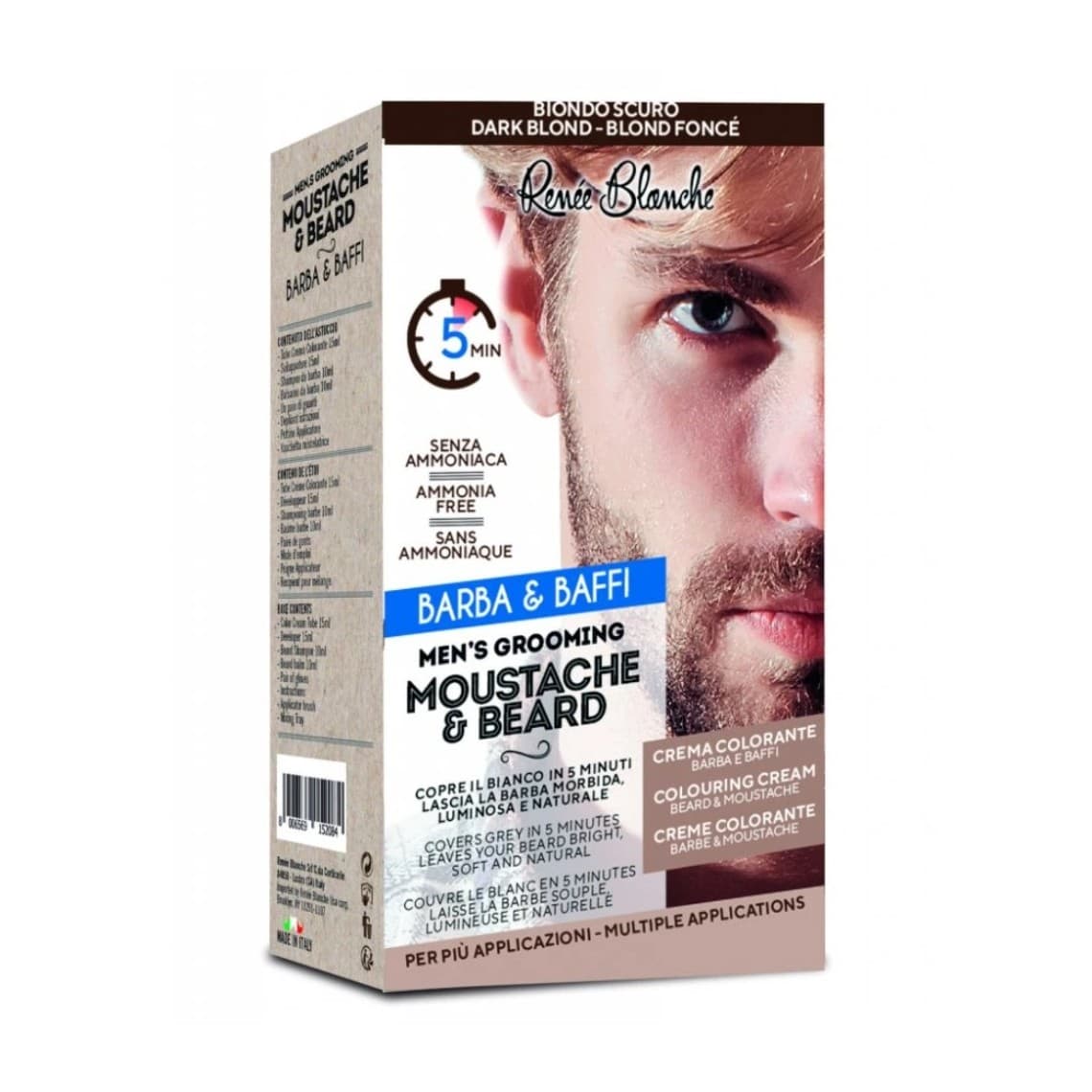 Renee Blanche Moustache&Beard Biondo Scuro Barba e Baffi